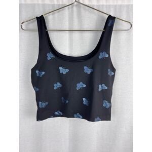 Beyond Yoga Butterfly Shine Cropped Tank Top Y2K Athletic Active Athleisure Run